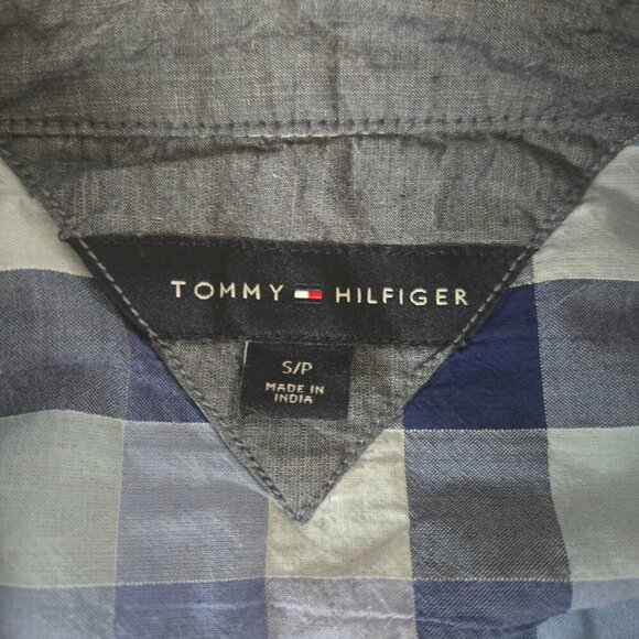 Tommy Hilfiger Women’s Blue Plaid Button Down Shirt Long Sleeve Casual Cotton S - Picture 7 of 13